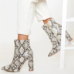 PrettyLittleThing Snake Booties